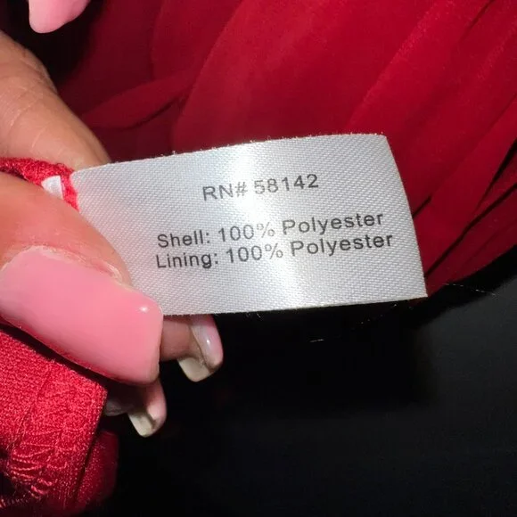 Beautiful Boston Proper Sassy Red Dress V neck pleaded Size 18 - Picture 5 of 5